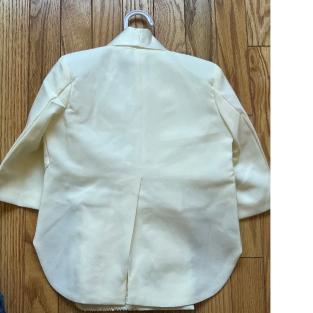 Baby Boys 5-Piece‎ Tuxedo Set Ivory Cream Tailcoat Suit Size 12M